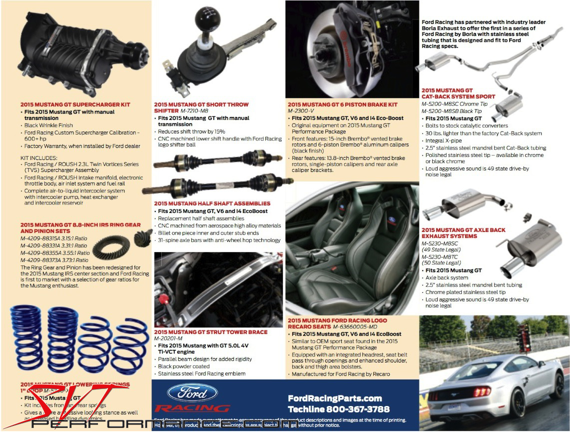 News 2015 Mustang Ford Racing Parts FordPowered